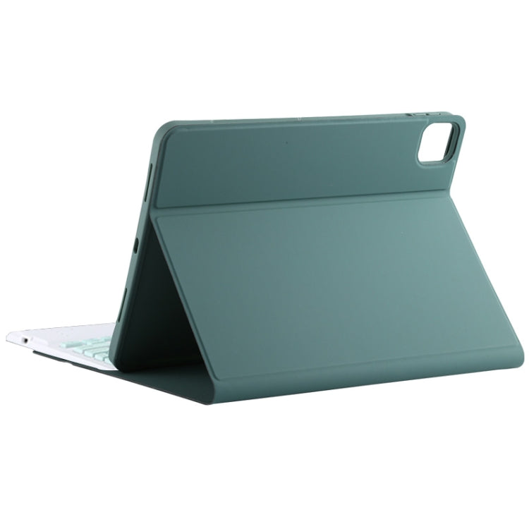 TG11BC Detachable Bluetooth Green Keyboard Microfiber Leather Tablet Case for iPad Pro 11 inch (2020), with Touchpad & Pen Slot & Holder (Dark Green) - For iPad Pro by PMC TechLife | Online Shopping South Africa | PMC TechLife