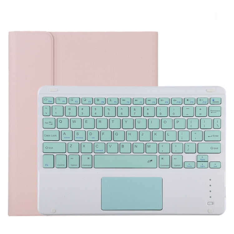 TG11BC Detachable Bluetooth Green Keyboard Microfiber Leather Tablet Case for iPad Pro 11 inch (2020), with Touchpad & Pen Slot & Holder (Pink) - For iPad Pro by PMC TechLife | Online Shopping South Africa | PMC TechLife