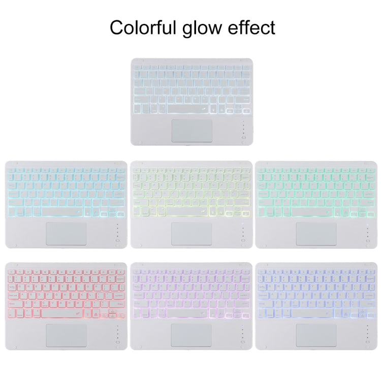 TG11BCS Detachable Bluetooth White Keyboard Microfiber Leather Tablet Case for iPad Pro 11 inch (2020), with Backlight & Touchpad & Pen Slot & Holder (Pink) - For iPad Pro by PMC TechLife | Online Shopping South Africa | PMC TechLife