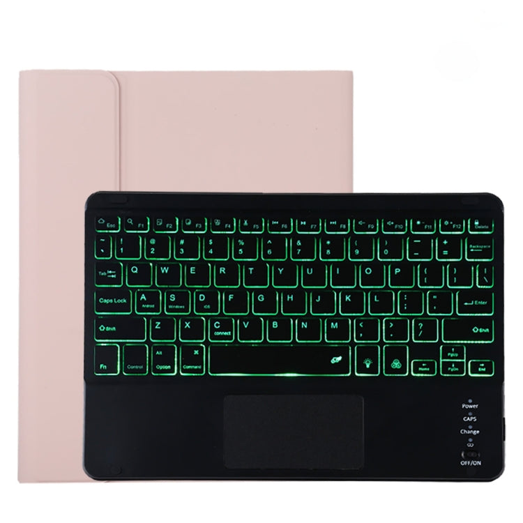 TG11BCS Detachable Bluetooth Black Keyboard Microfiber Leather Tablet Case for iPad Pro 11 inch (2020), with Backlight & Touchpad & Pen Slot & Holder (Pink) - For iPad Pro by PMC TechLife | Online Shopping South Africa | PMC TechLife