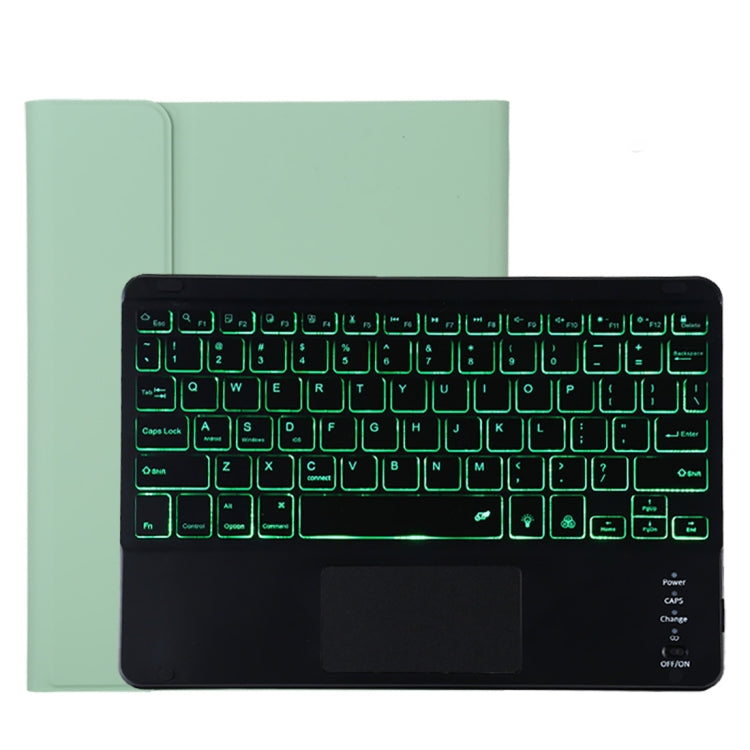 TG11BCS Detachable Bluetooth Black Keyboard Microfiber Leather Tablet Case for iPad Pro 11 inch (2020), with Backlight & Touchpad & Pen Slot & Holder (Green) - For iPad Pro by PMC TechLife | Online Shopping South Africa | PMC TechLife