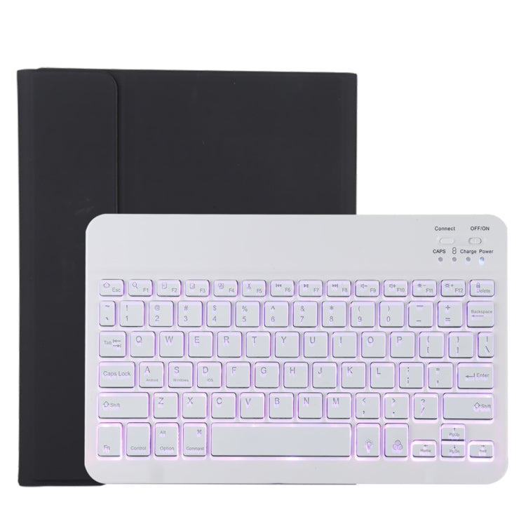 TG11BS Detachable Bluetooth White Keyboard Microfiber Leather Tablet Case for iPad Pro 11 inch (2020), with Backlight & Pen Slot & Holder (Black) - For iPad Pro by PMC TechLife | Online Shopping South Africa | PMC TechLife