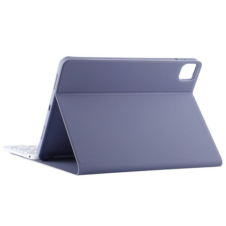 TG11BS Detachable Bluetooth White Keyboard Microfiber Leather Tablet Case for iPad Pro 11 inch (2020), with Backlight & Pen Slot & Holder (Purple) - For iPad Pro by PMC TechLife | Online Shopping South Africa | PMC TechLife
