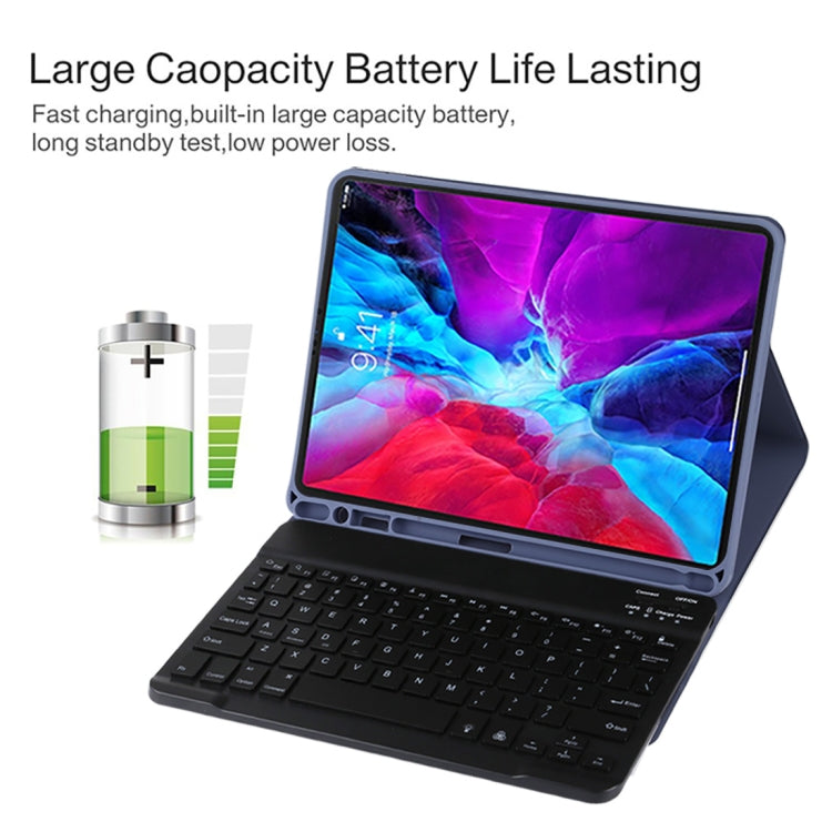 TG11BS Detachable Bluetooth Black Keyboard + Microfiber Leather Tablet Case for iPad Pro 11 inch (2020), with Backlight & Pen Slot & Holder(Purple) - For iPad Pro by PMC TechLife | Online Shopping South Africa | PMC TechLife