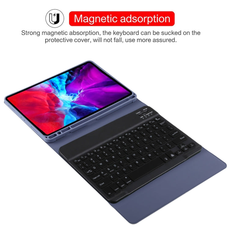 TG11BS Detachable Bluetooth Black Keyboard + Microfiber Leather Tablet Case for iPad Pro 11 inch (2020), with Backlight & Pen Slot & Holder(Purple) - For iPad Pro by PMC TechLife | Online Shopping South Africa | PMC TechLife