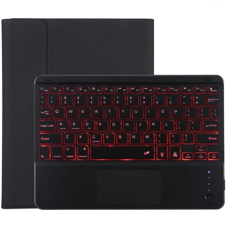 TG-102BCS Detachable Bluetooth Black Keyboard + Microfiber Leather Tablet Case for iPad 10.2 inch / iPad Air (2019), with Touch Pad & Backlight & Pen Slot & Holder (Black) - For iPad Air by PMC TechLife | Online Shopping South Africa | PMC TechLife