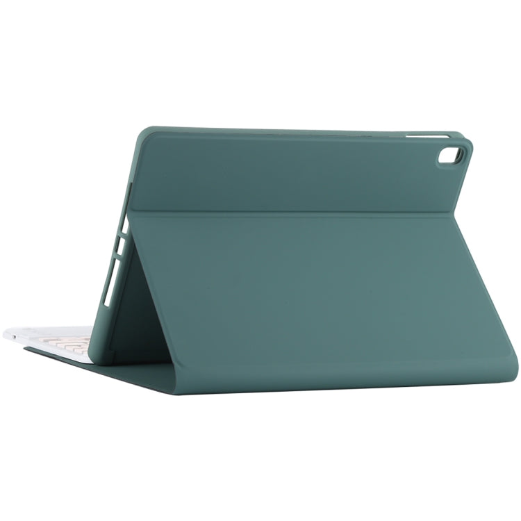 TG-102BC Detachable Bluetooth Pink Keyboard + Microfiber Leather Tablet Case for iPad 10.2 inch / iPad Air (2019), with Touch Pad & Pen Slot & Holder(Dark Green) - For iPad Air by PMC TechLife | Online Shopping South Africa | PMC TechLife