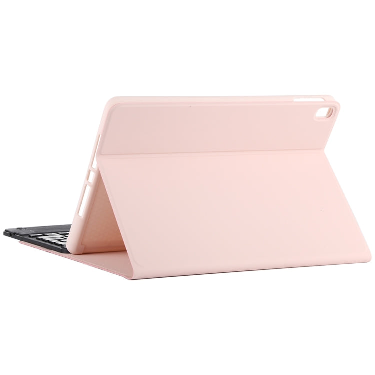 TG-102BC Detachable Bluetooth Black Keyboard + Microfiber Leather Tablet Case for iPad 10.2 inch / iPad Air (2019), with Touch Pad & Pen Slot & Holder(Pink) - For iPad Air by PMC TechLife | Online Shopping South Africa | PMC TechLife
