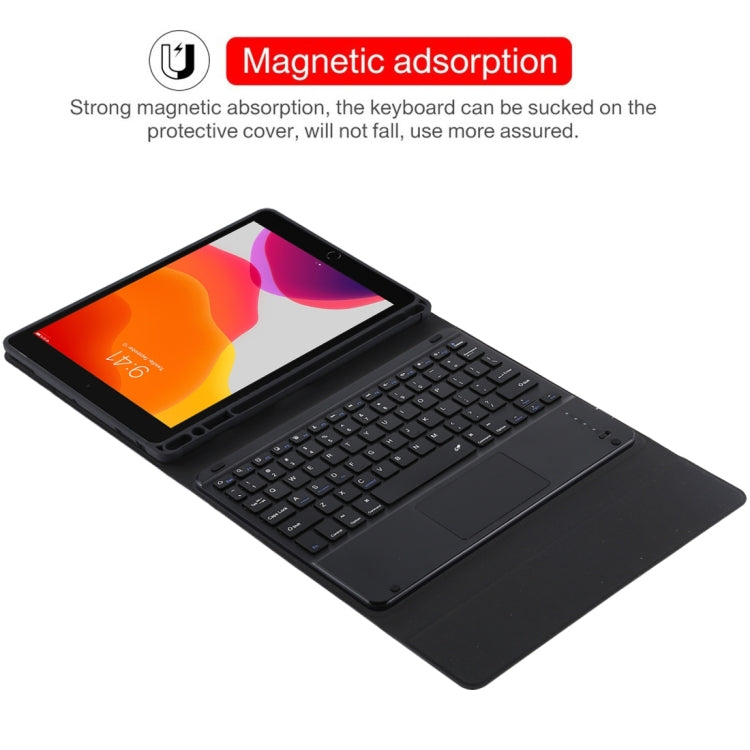 TG97BC Detachable Bluetooth Black Keyboard + Microfiber Leather Tablet Case for iPad 9.7 inch, with Touch Pad & Pen Slot & Holder(Black) - Universal by PMC TechLife | Online Shopping South Africa | PMC TechLife