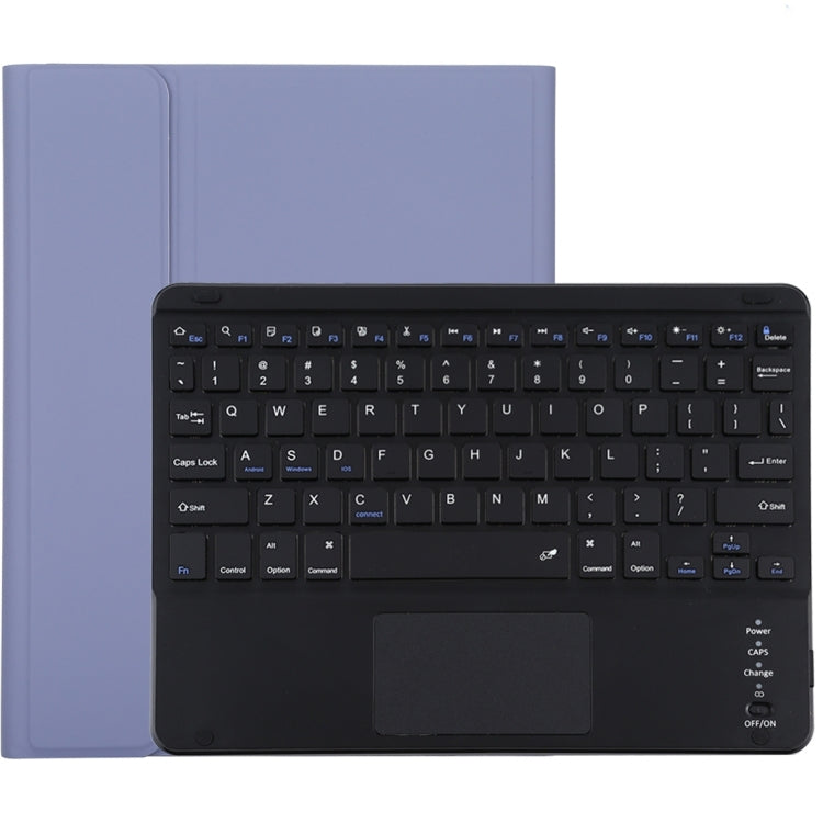 TG97BC Detachable Bluetooth Black Keyboard + Microfiber Leather Tablet Case for iPad 9.7 inch, with Touch Pad & Pen Slot & Holder(Purple) - Universal by PMC TechLife | Online Shopping South Africa | PMC TechLife