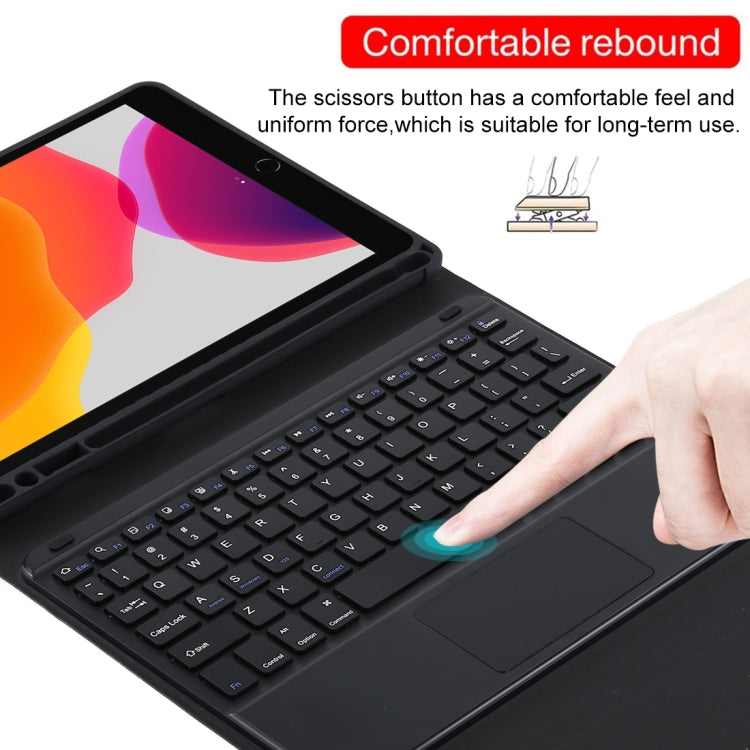TG109BC Detachable Bluetooth Black Keyboard + Microfiber Leather Tablet Case for iPad Air 2020, with Touch Pad & Pen Slot & Holder (Black) - For iPad Air by PMC TechLife | Online Shopping South Africa | PMC TechLife