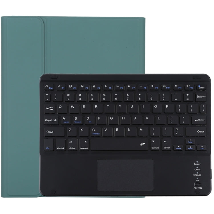 TG109BC Detachable Bluetooth Black Keyboard + Microfiber Leather Tablet Case for iPad Air 2020, with Touch Pad & Pen Slot & Holder (Dark Green) - For iPad Air by PMC TechLife | Online Shopping South Africa | PMC TechLife