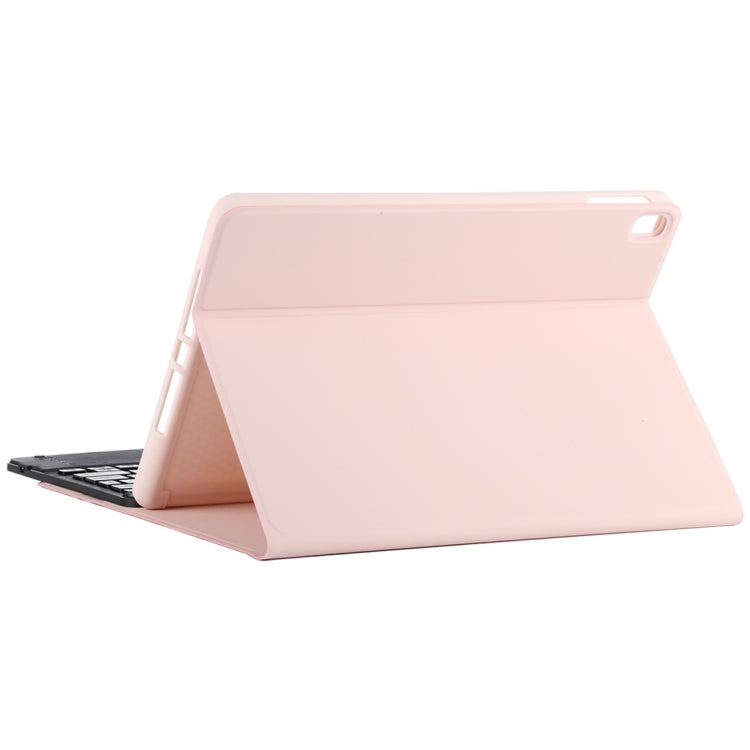 TG109BC Detachable Bluetooth Black Keyboard + Microfiber Leather Tablet Case for iPad Air 2020, with Touch Pad & Pen Slot & Holder (Pink) - For iPad Air by PMC TechLife | Online Shopping South Africa | PMC TechLife