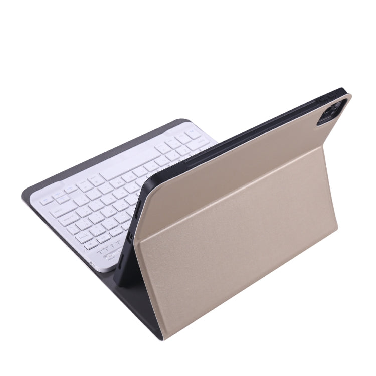 A11B 2020 Ultra-thin ABS Detachable Bluetooth Keyboard Tablet Case for iPad Pro 11 2022 / 2021 / Air4 / Air5, with Pen Slot & Holder (Gold) - For iPad Pro by PMC Jewellery | Online Shopping South Africa | PMC Jewellery | Buy Now Pay Later Mobicred