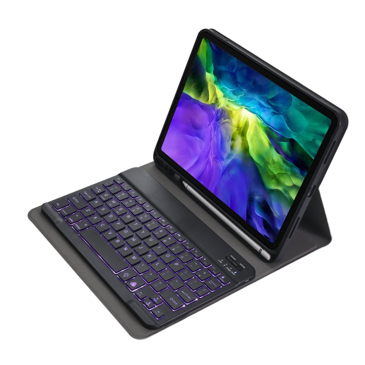 A11BS 2020 Ultra-thin ABS Detachable Bluetooth Keyboard Tablet Case for iPad Pro 11 2022 / 2021 / Air4 / Air5, with Backlight & Pen Slot & Holder (Black) - For iPad Pro by PMC Jewellery | Online Shopping South Africa | PMC Jewellery | Buy Now Pay Later Mobicred