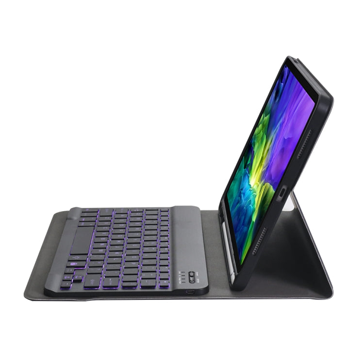 A11BS 2020 Ultra-thin ABS Detachable Bluetooth Keyboard Tablet Case for iPad Pro 11 2022 / 2021 / Air4 / Air5, with Backlight & Pen Slot & Holder (Dark Blue) - For iPad Pro by PMC TechLife | Online Shopping South Africa | PMC TechLife | Buy Now Pay Later Mobicred