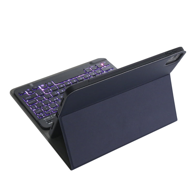 A11BS 2020 Ultra-thin ABS Detachable Bluetooth Keyboard Tablet Case for iPad Pro 11 2022 / 2021 / Air4 / Air5, with Backlight & Pen Slot & Holder (Dark Blue) - For iPad Pro by PMC TechLife | Online Shopping South Africa | PMC TechLife | Buy Now Pay Later Mobicred