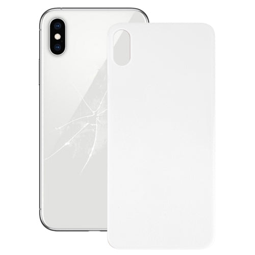 Easy Replacement Big Camera Hole Glass Back Battery Cover with Adhesive for iPhone X(White) - Back Cover by PMC Jewellery | Online Shopping South Africa | PMC Jewellery