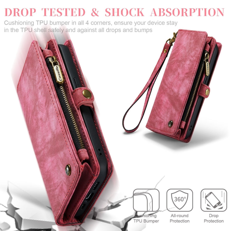 For iPhone XS Max CaseMe Detachable Multifunctional Horizontal Flip Leather Case with Card Slot & Holder & Zipper Wallet & Photo Frame (Red) - More iPhone Cases by CaseMe | Online Shopping South Africa | PMC Jewellery | Buy Now Pay Later Mobicred