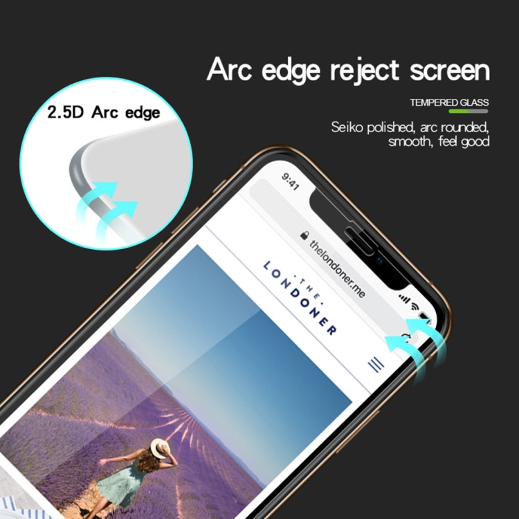 For iPhone 11 Pro / XS / X MOFI 9H Surface Hardness 2.5D Arc Edge Explosion-proof Full Screen Tempered Glass Film(Black) - iPhone X & XS Tempered Glass by MOFI | Online Shopping South Africa | PMC Jewellery