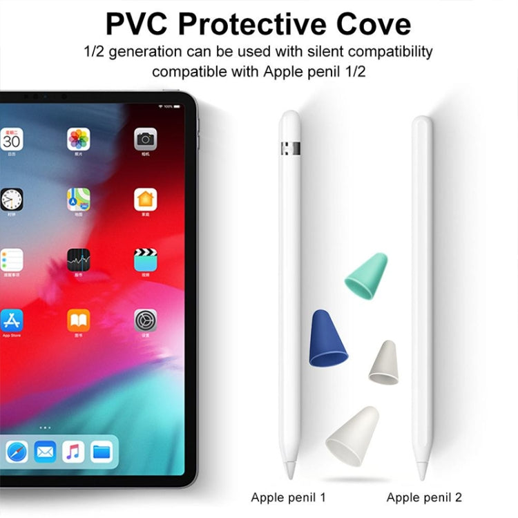 8 PCS Non-slip Mute Wear-resistant Nib Cover for Apple Pencil 1 / 2(Mint Green) - Pencil Accessories by PMC Jewellery | Online Shopping South Africa | PMC Jewellery | Buy Now Pay Later Mobicred
