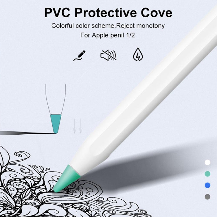 8 PCS Non-slip Mute Wear-resistant Nib Cover for Apple Pencil 1 / 2(Mint Green) - Pencil Accessories by PMC Jewellery | Online Shopping South Africa | PMC Jewellery | Buy Now Pay Later Mobicred