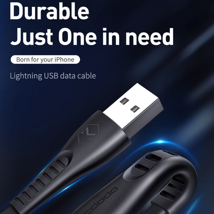 Mcdodo CA-6362 Flying Fish Series 8 Pin to USB LED Cable, Length: 1.8m(White) - free shipping - PMC Jewellery - Order now!