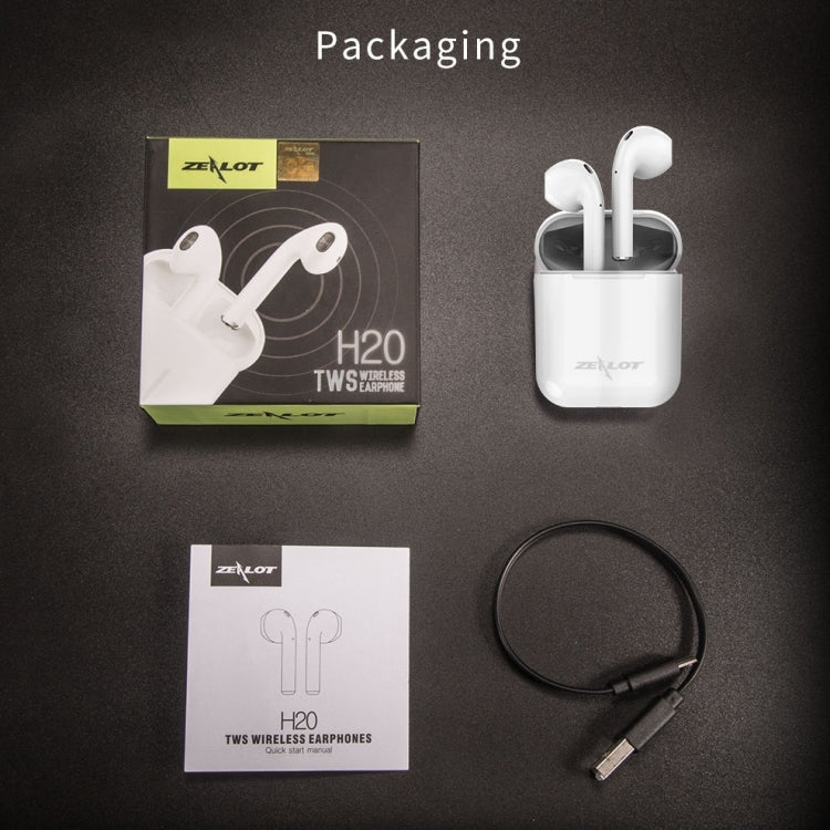 ZEALOT H20 TWS Bluetooth 5.0 Touch Wireless Bluetooth Earphone with Magnetic Charging Box, Support Stereo Call & Display Power in Real Time (Green) - TWS Earphone by ZEALOT | Online Shopping South Africa | PMC Jewellery | Buy Now Pay Later Mobicred