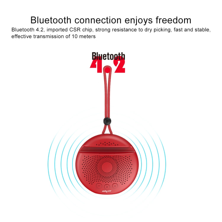 ZEALOT S24 Portable Stereo Bluetooth Speaker with Lanyard & Mobile Card Slot Holder, Supports Hands-free Call & TF Card (Orange) - free shipping - PMC Jewellery - Order now!