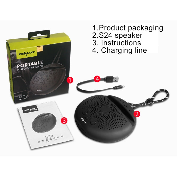 ZEALOT S24 Portable Stereo Bluetooth Speaker with Lanyard & Mobile Card Slot Holder, Supports Hands-free Call & TF Card (Orange) - free shipping - PMC Jewellery - Order now!
