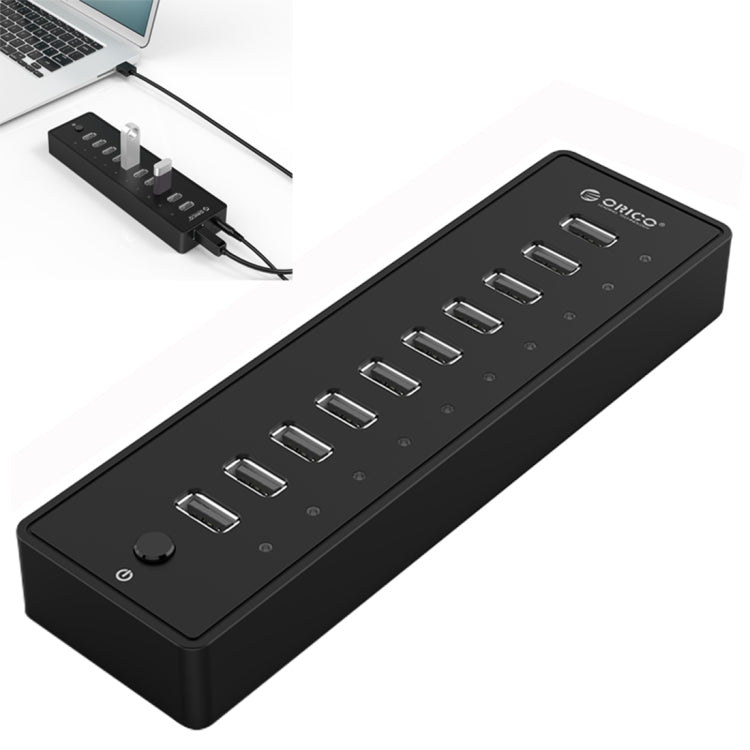 ORICO P10-U2-V1 10 USB 2.0 Ports HUB - USB HUB by ORICO | Online Shopping South Africa | PMC Jewellery | Buy Now Pay Later Mobicred