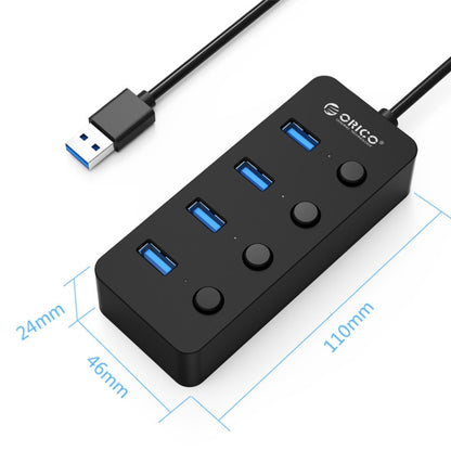 ORICO W9PH4-U3-V1 4 USB 3.0 Ports Faceup Design HUB with Individual Power Switches and LEDs - USB HUB by ORICO | Online Shopping South Africa | PMC Jewellery | Buy Now Pay Later Mobicred