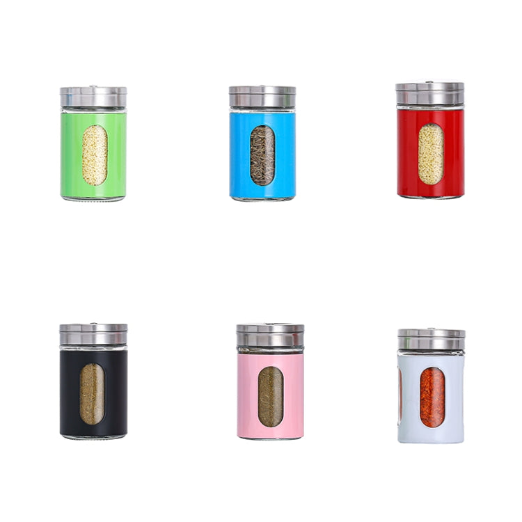 Stainless Steel Lid Glass Seasoning Jar Kitchen Supplies (Red) - free shipping - PMC TechLife - Order now!