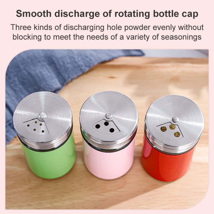 Stainless Steel Lid Glass Seasoning Jar Kitchen Supplies (Green) - Condiment Bottles & Hip Flasks by PMC TechLife | Online Shopping South Africa | PMC TechLife | Buy Now Pay Later Mobicred