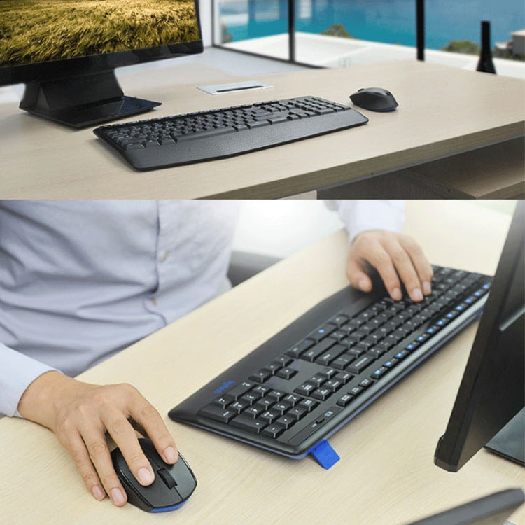 Logitech MK345 Wireless Full-size Keyboard + 2.4GHz 1000DPI Wireless Optical Mouse Set with Nano Receiver(Black) - free shipping - PMC Jewellery - Order now!