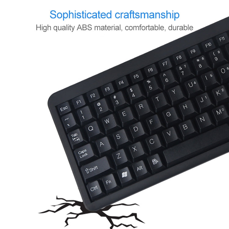 DS-8800 PS / 2 Interface Prevent Water Splashing Laser Engraving Character One-piece Wired Touchpad Keyboard, Length: 1.5m - Wired Keyboard by PMC Jewellery | Online Shopping South Africa | PMC Jewellery | Buy Now Pay Later Mobicred