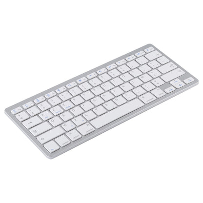 WB-8022 Ultra-thin Wireless Bluetooth Keyboard for iPad, Samsung, Huawei, Xiaomi, Tablet PCs or Smartphones, French Keys(Silver) - Wireless Keyboard by PMC Jewellery | Online Shopping South Africa | PMC Jewellery | Buy Now Pay Later Mobicred