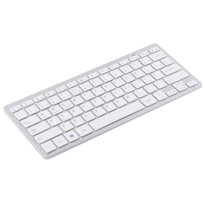 WB-8022 Ultra-thin Wireless Bluetooth Keyboard, Portuguese Keys(Silver) - Wireless Keyboard by PMC Jewellery | Online Shopping South Africa | PMC Jewellery | Buy Now Pay Later Mobicred