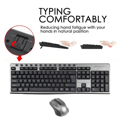 KB-6600 2.4Ghz Office Waterproof Wireless Keyboard Mouse Set - Wireless Keyboard by PMC Jewellery | Online Shopping South Africa | PMC Jewellery | Buy Now Pay Later Mobicred