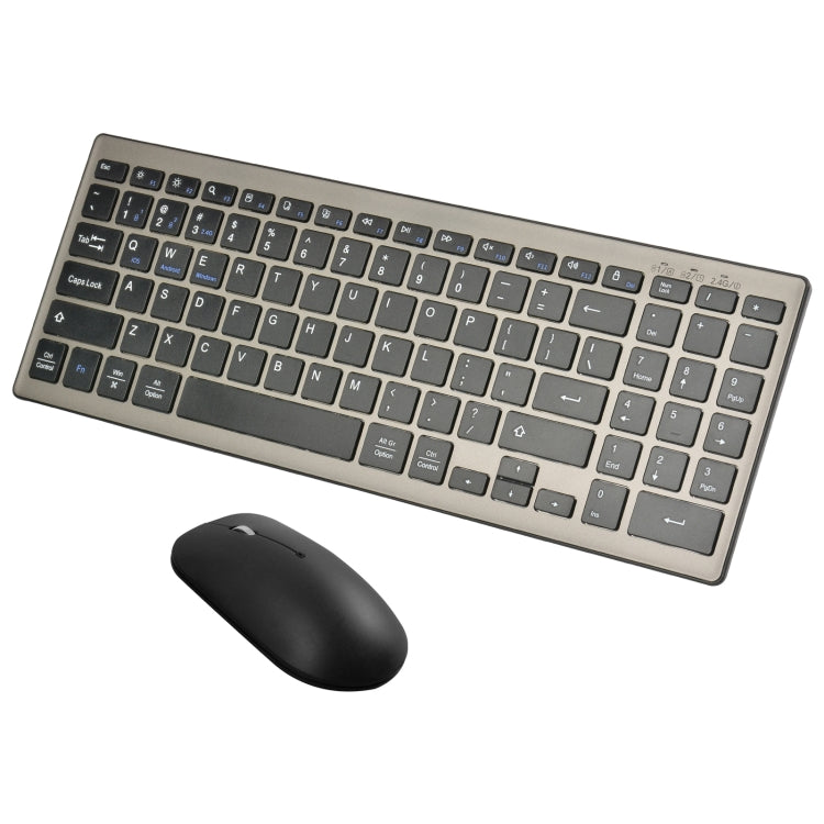 168 2.4Ghz + Bluetooth  Dual Mode Wireless Keyboard + Mouse Kit, Compatible with iSO & Android & Windows (Black) - Wireless Keyboard by PMC Jewellery | Online Shopping South Africa | PMC Jewellery | Buy Now Pay Later Mobicred