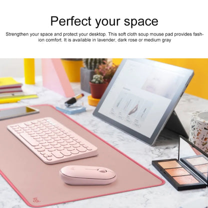 Logitech Keyboard Mouse Desk Mat Pad (Pink) - Mouse Pads by Logitech | Online Shopping South Africa | PMC Jewellery | Buy Now Pay Later Mobicred