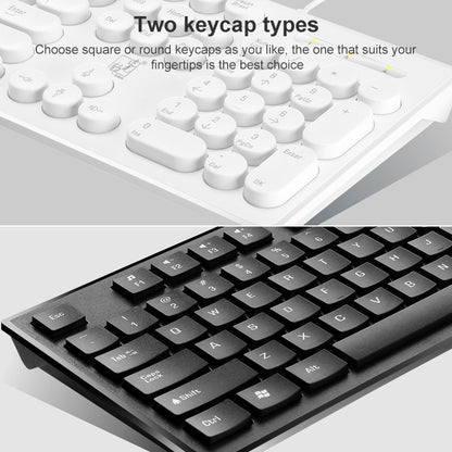 ZGB S500 Round Keycap Wired Keyboard + Mouse Set (Black) - Wired Keyboard by Chasing Leopard | Online Shopping South Africa | PMC Jewellery | Buy Now Pay Later Mobicred