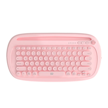 FOETOR K520t Mini Three Modes Wireless Bluetooth Keyboard(Pink) - Wireless Keyboard by FOETOR | Online Shopping South Africa | PMC Jewellery | Buy Now Pay Later Mobicred