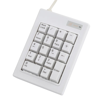 DX-18B 18-keys USB Wired Mechanical Black Shaft Mini Numeric Keyboard (White) - Mini Keyboard by PMC Jewellery | Online Shopping South Africa | PMC Jewellery | Buy Now Pay Later Mobicred