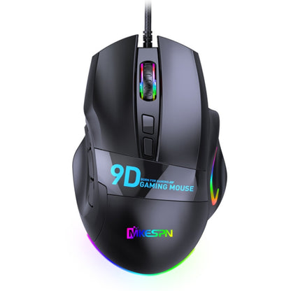 MKESPN X10 9-Buttons RGB Wired Macro Definition Gaming Mouse - Wired Mice by MKESPN | Online Shopping South Africa | PMC Jewellery | Buy Now Pay Later Mobicred