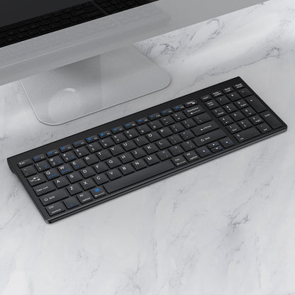 109 Three-mode Wireless Bluetooth Keyboard (Black) - Wireless Keyboard by PMC Jewellery | Online Shopping South Africa | PMC Jewellery | Buy Now Pay Later Mobicred