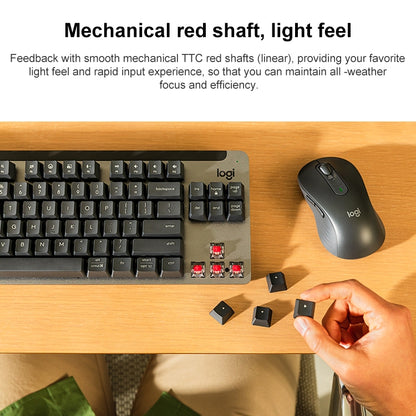 Logitech K855 Wireless Bluetooth Dual Mode Silent Mechanical Keyboard (White) - Wireless Keyboard by Logitech | Online Shopping South Africa | PMC Jewellery | Buy Now Pay Later Mobicred