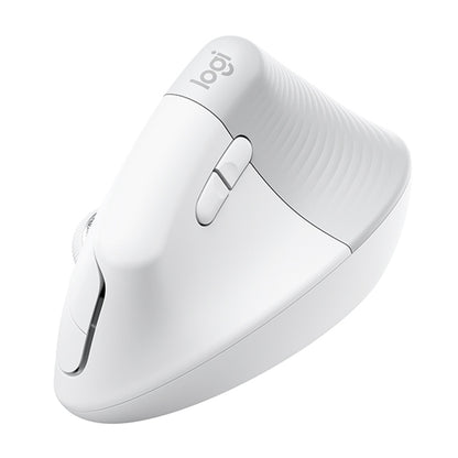 Logitech Lift Vertical 1000DPI 2.4GHz Ergonomic Wireless Bluetooth Dual Mode Mouse (White) - Wireless Mice by Logitech | Online Shopping South Africa | PMC Jewellery | Buy Now Pay Later Mobicred