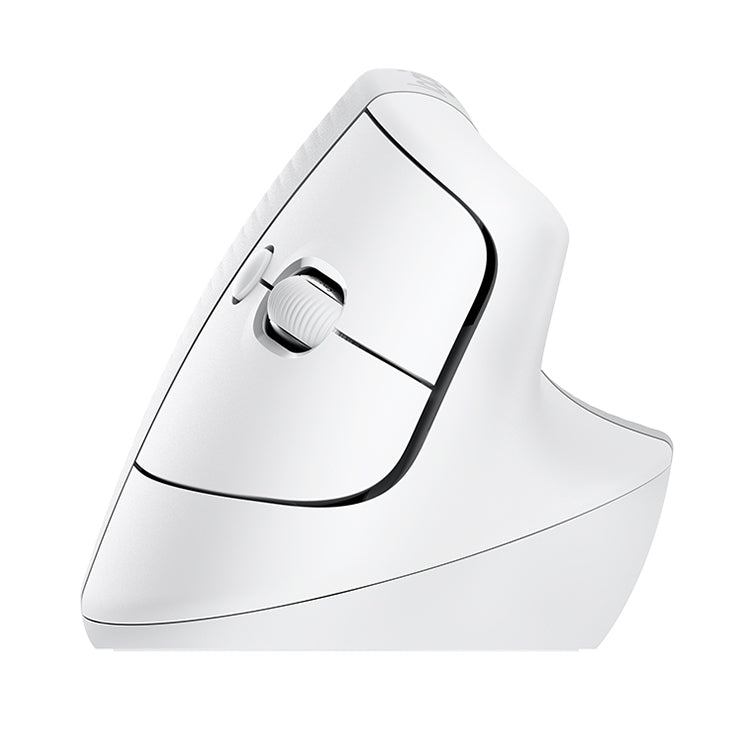 Logitech Lift Vertical 1000DPI 2.4GHz Ergonomic Wireless Bluetooth Dual Mode Mouse (White) - Wireless Mice by Logitech | Online Shopping South Africa | PMC Jewellery | Buy Now Pay Later Mobicred