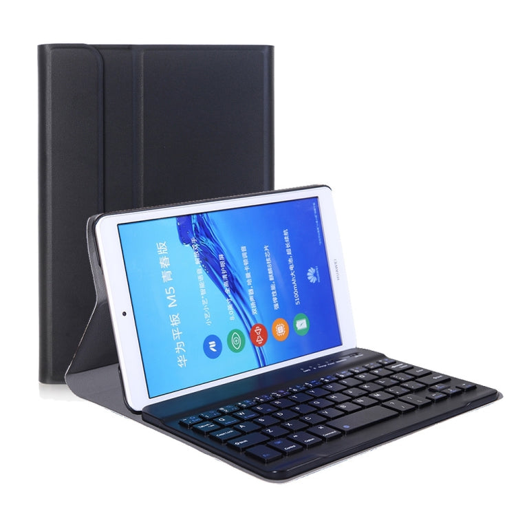 A0M5 Detachable Bluetooth Keyboard + Ultrathin Horizontal Flip Leather Tablet Case for Huawei MediaPad M5 & Honor Tab 5 8 inch, with Holder(Black) - Huawei Keyboard by PMC Jewellery | Online Shopping South Africa | PMC Jewellery